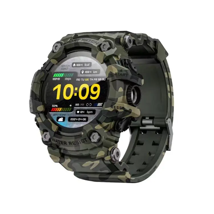 LOKMAT ATTACK T Rugged Smart Watch, 1.32 inch, BT Call, SOS, Pedometer, Sleep Tracking, Heart Rate, Blood Pressure, Blood Oxygen(Green)