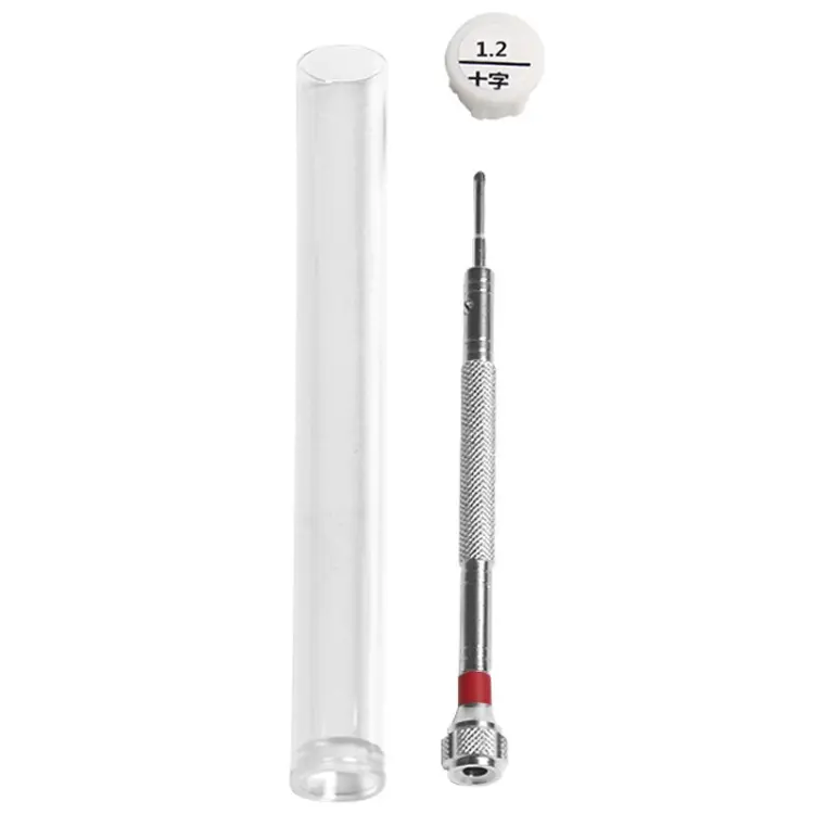 LSD5120 Repair Watch Glasses Stainless Steel Screwdriver Precision Watch Screwdriver Tool 1.2 Phillips (Red)
