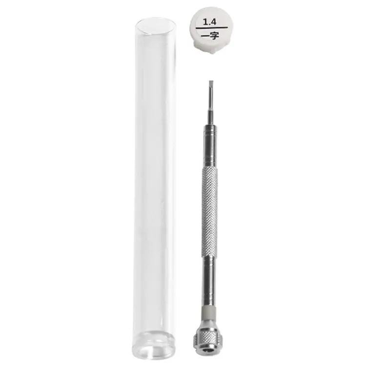LSD5120 Repair Watch Glasses Stainless Steel Screwdriver Precision Watch Screwdriver Tool 1.4 Straight (Gray)
