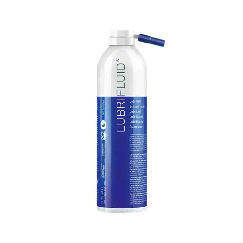 Lubrifluid - Bombe lubrifiante micromoteurs, pièces à mains, contre-angles et turbines - Utilisation interne - 500 ml - Bien-Air