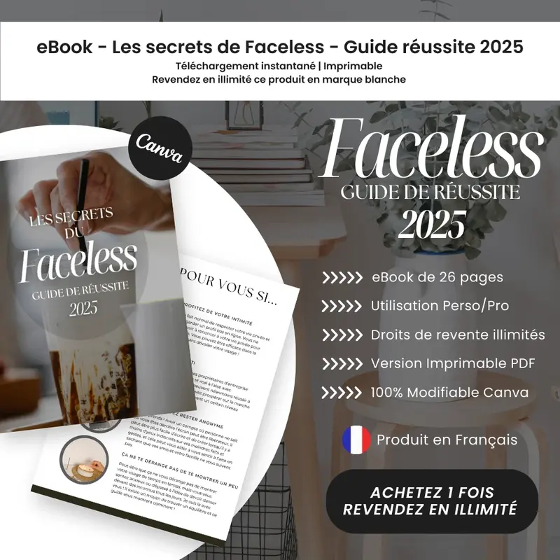 L’unique eBook qui révèle les secrets du Faceless PLR
