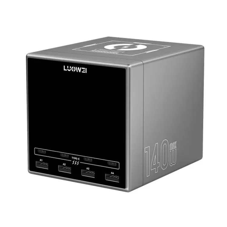 LUOWEI LW-U1 140W Raptor 8-Ports USB & Type-C Charger Station with Wireless Charging, Plug