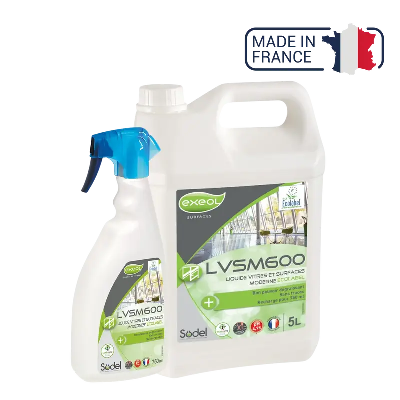 LVSM600 - Nettoyant dégraissant surfaces vitrées Écolabel - Sodel