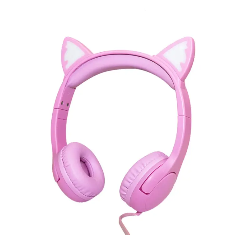 LX-K06 3.5mm Wired Children Learning Luminous Cat Ear Headset, Cable Length