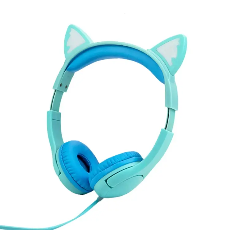 LX-K06 3.5mm Wired Children Learning Luminous Cat Ear Headset, Cable Length