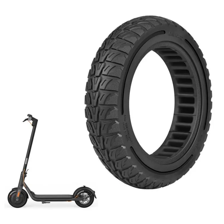 LYLT580 Electric Scooter 10x2.125 10 inch Inner Honeycomb Solid Tire 42.5mm Chuck For Ninebot F30/F40/Mi4 Lite 2(Black)