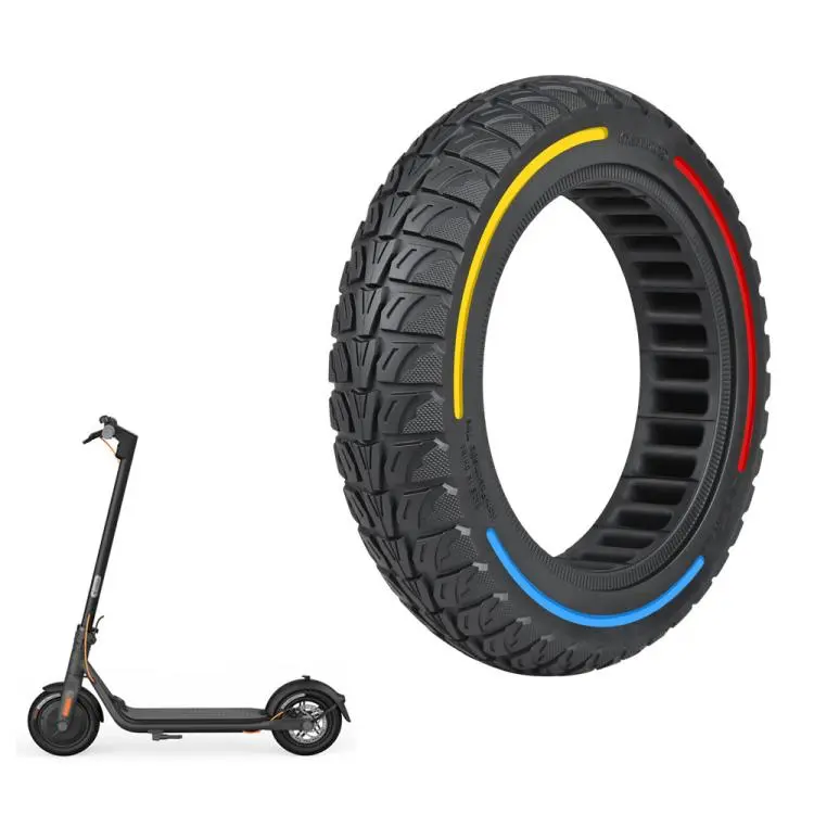 LYLT580 Electric Scooter 10x2.125 10 inch Inner Honeycomb Solid Tire 42.5mm Chuck For Ninebot F30/F40/Mi4 Lite 2(Tricolor)