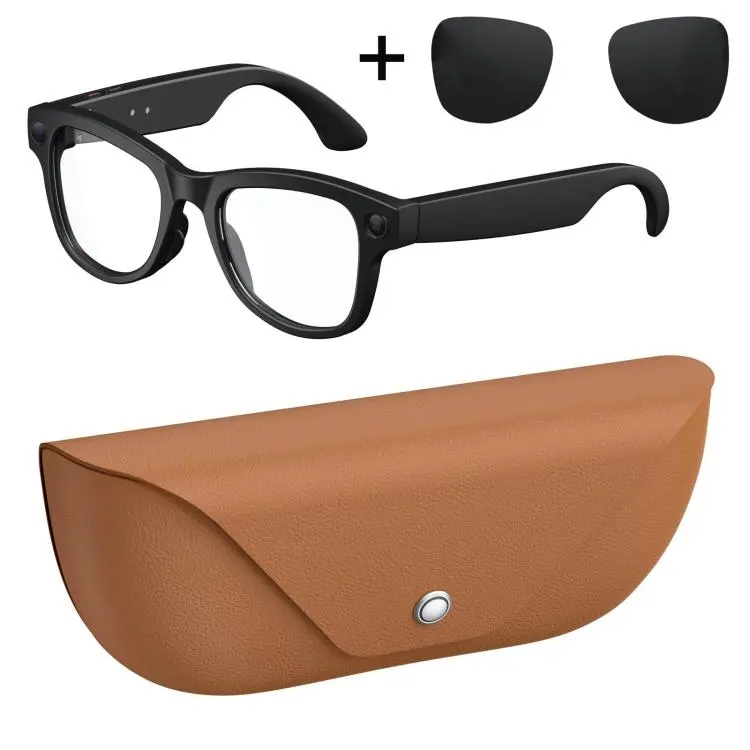 M02X Pro Max Smart AI Glasses with 8MP HD Camera, Video Recording WiFi Transmission Al Smart Voice Assistant, Type