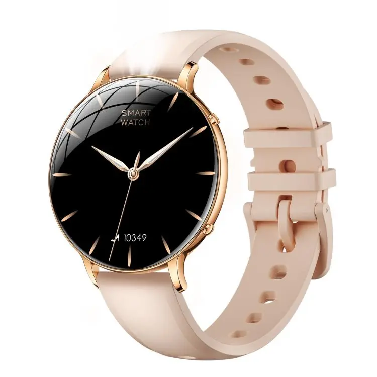 M201 1.32-inch Ultra-thin Curved Screen Women Smart Watch with Flashlight & IP68(Gold)
