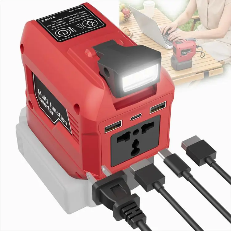 M7200 220V 250W Portable Power Inverter, Multifunctional Battery Powered Inverter(Red)