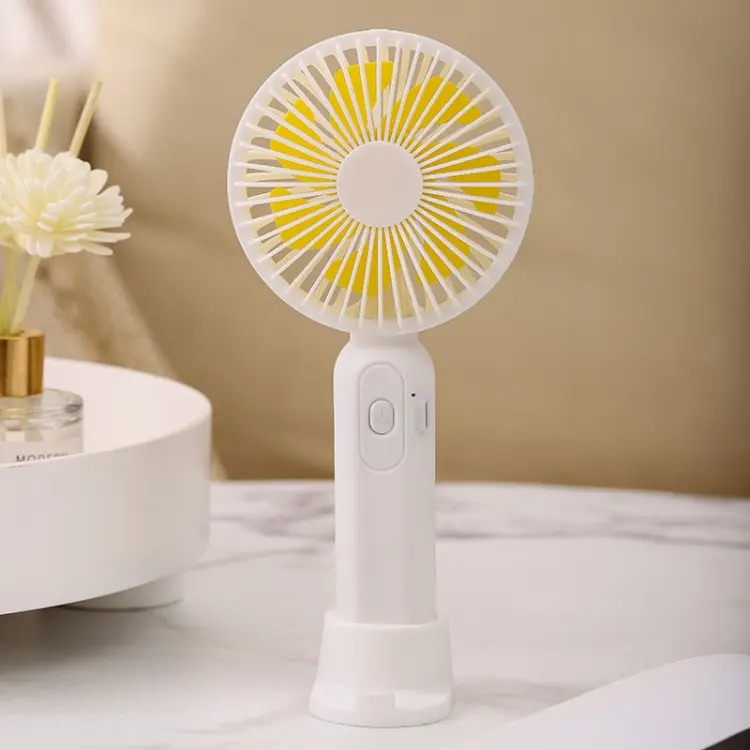 M9 Handheld Mini Fan Outdoor USB Charging Desktop Fan 1500mAh(White)