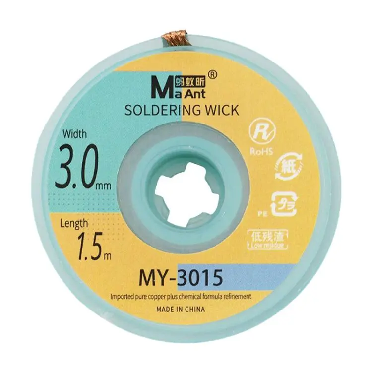 MaAnt 1.5m Low Residue No-clean Solder Wick, Model