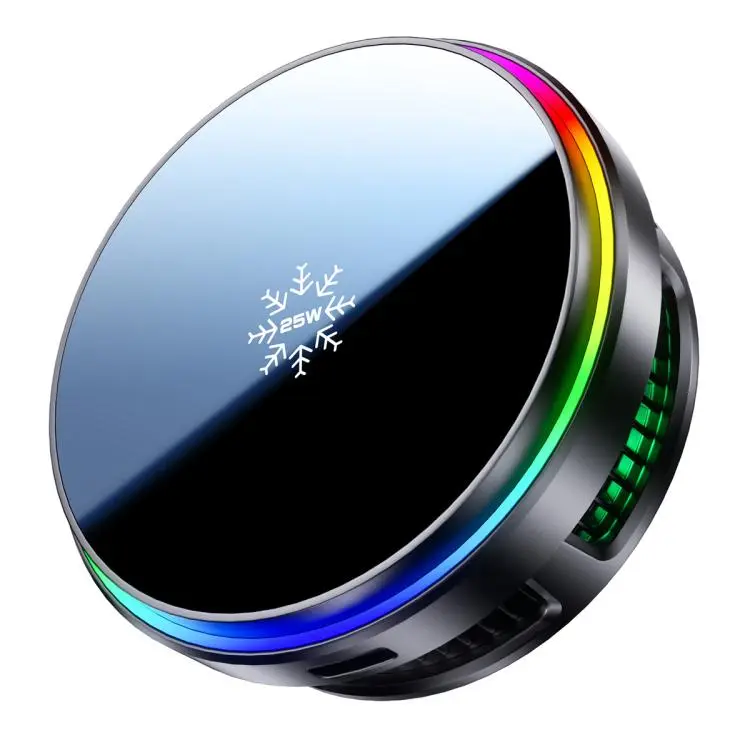 Magnetic Cooling 25W Wireless Fast Charger Car Air Outlet Holder S32 Pro(Cooling Black)