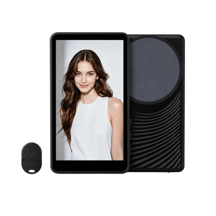 Magnetic Selfie Screen Phone Screen Mirroring Device Rear Camera Wireless Display Monitor(Black)