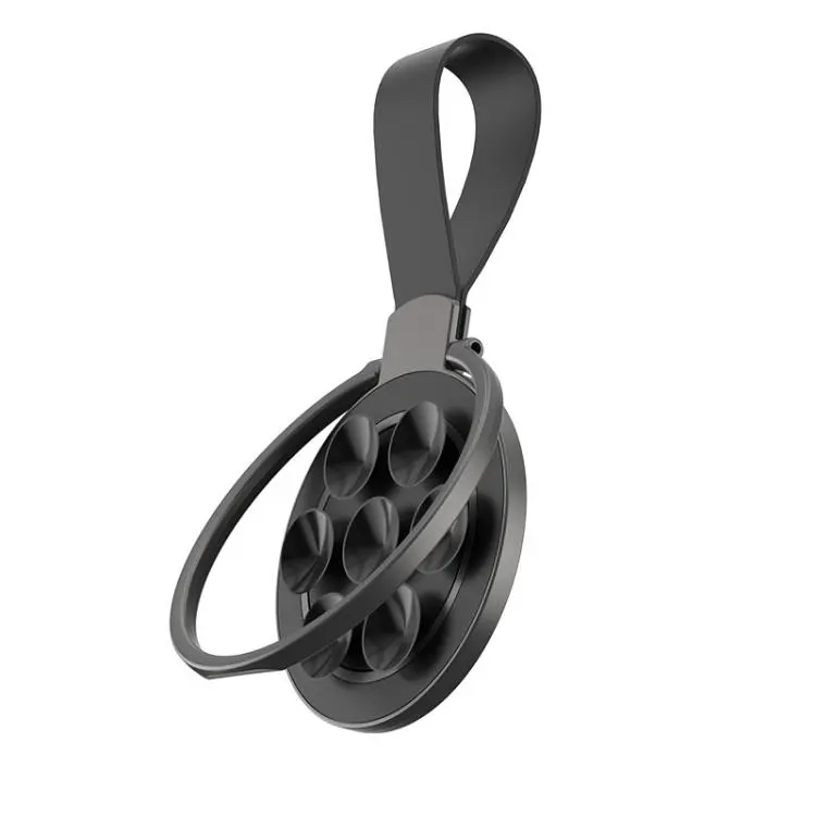 Magnetic Suction Cup Phone Ring Stand Strong Adhesion Phone Grip(Graphite)