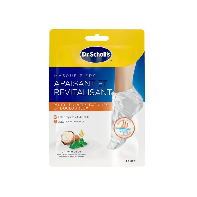 Masque Pieds Apaisant et Revitalisant - Urée 3% - Pieds Fatigués - Dr Scholl's