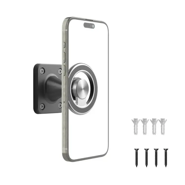 Metal Magnetic Wall-Mounted Universal Phone Stand For Kitchen Living Room Bedroom