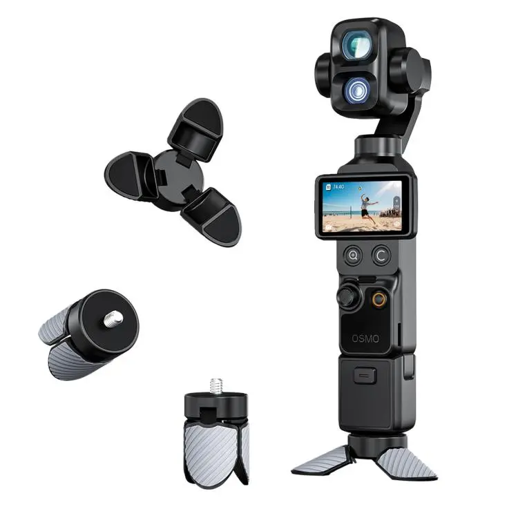Mini Desktop Tripod Mount For DJI, Insta360, GoPro And Other Action Cameras(Black)