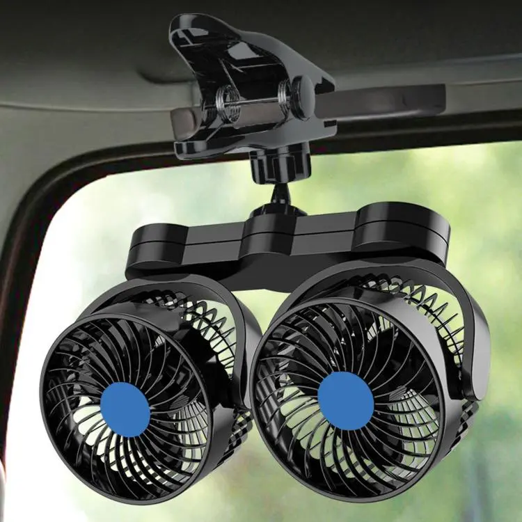 Mitchell Clip-On Stepless Speed Control Portable Dual-Head High-Power Car Fan, Specification