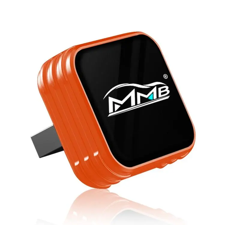 MMB 2 in 1 Car Smart Box Wired to Wireless Android Auto CarPlay Adapter(Orange)