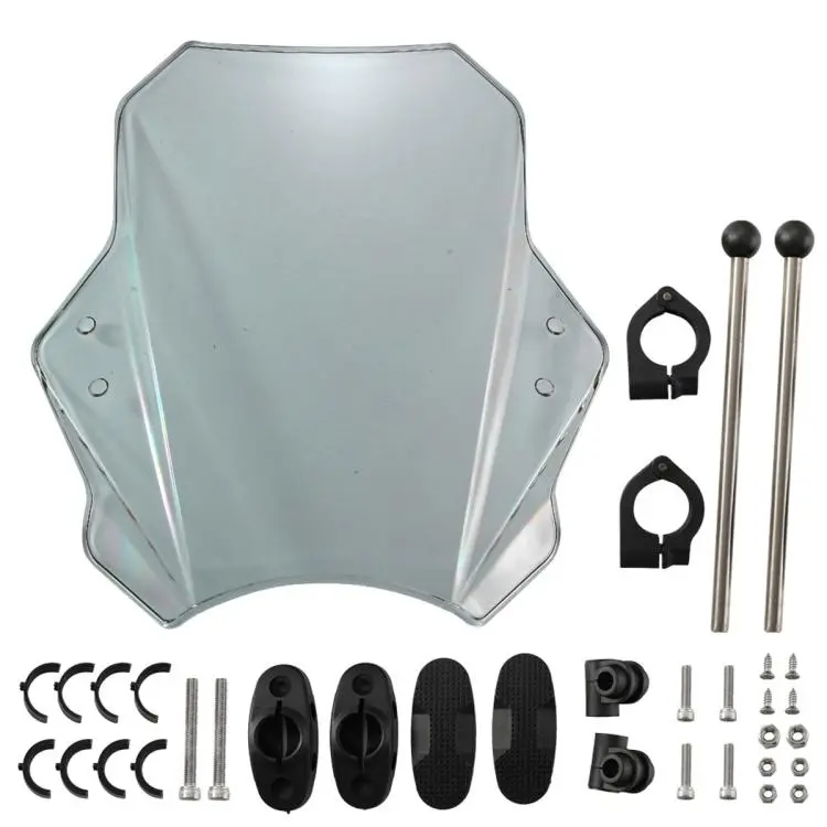 MO-WS015 Universal Motorcycle Modification Windshield(Transparent Grey)