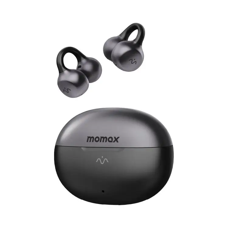 MOMAX 1-Vibe Clip M.IN.D True Wireless Clip Noise Reduction Bluetooth 6.0 Earphones(Black)