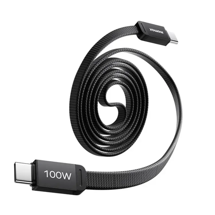 MOMAX 100W Type-C to Type-C Magnetic Retractable Fast Charging Braided Cable, Length