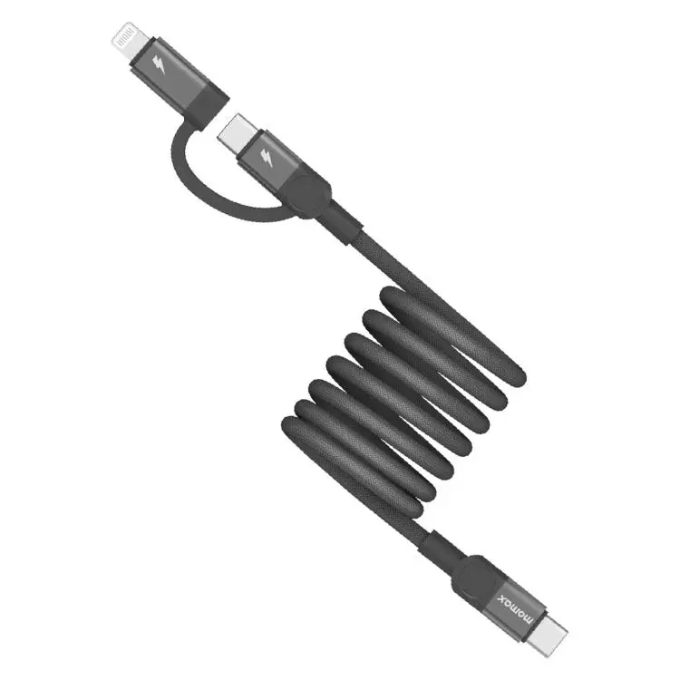 Momax Mag.Link Duo Magnetic 60W USB-C / Type-C to USB-C / Type-C / 8 Pin Data Cable, Length