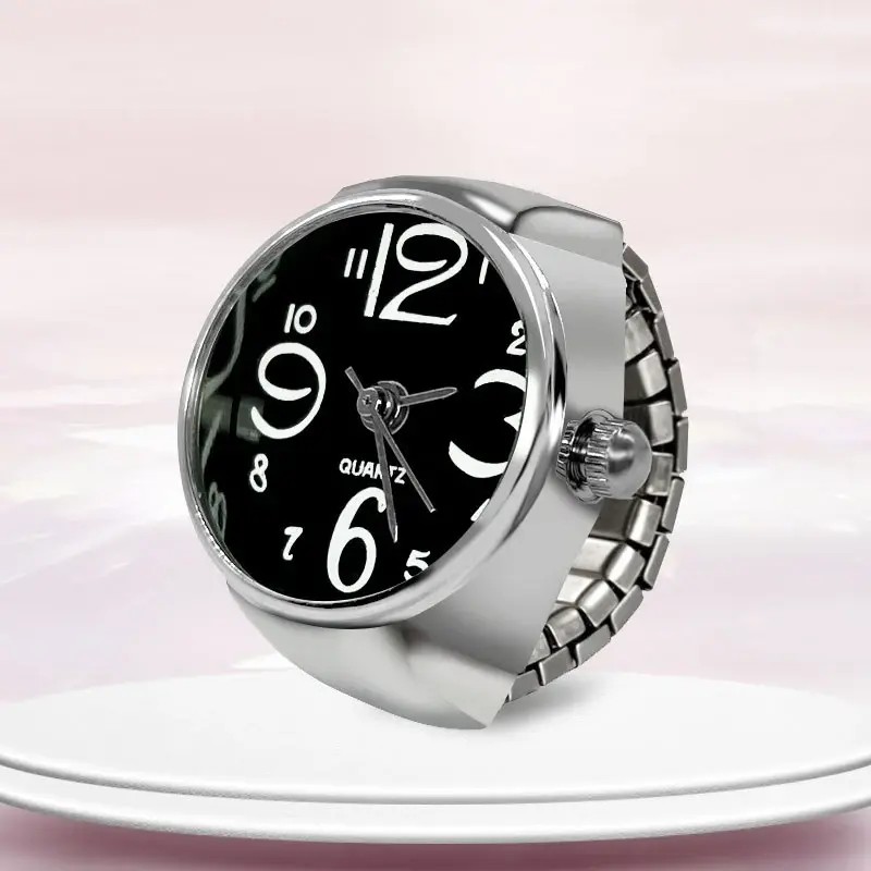 Montre Bague Originale Unisexe – Montre à Cadran Multicouleur & Rond en Alliage