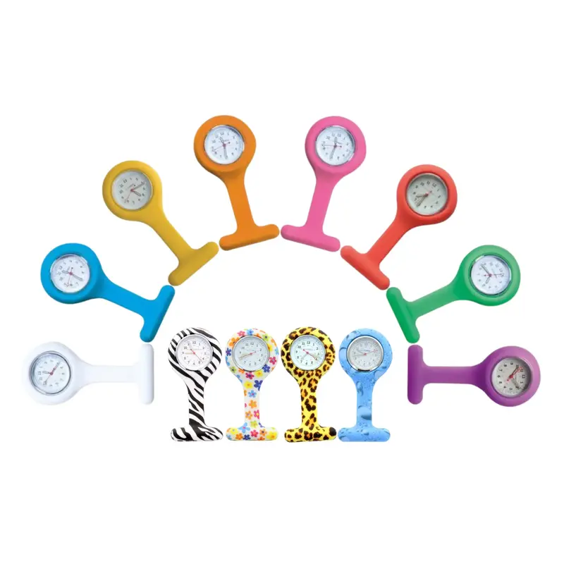 Montre en silicone - attache épingle de sécurité - 14 coloris - Comed