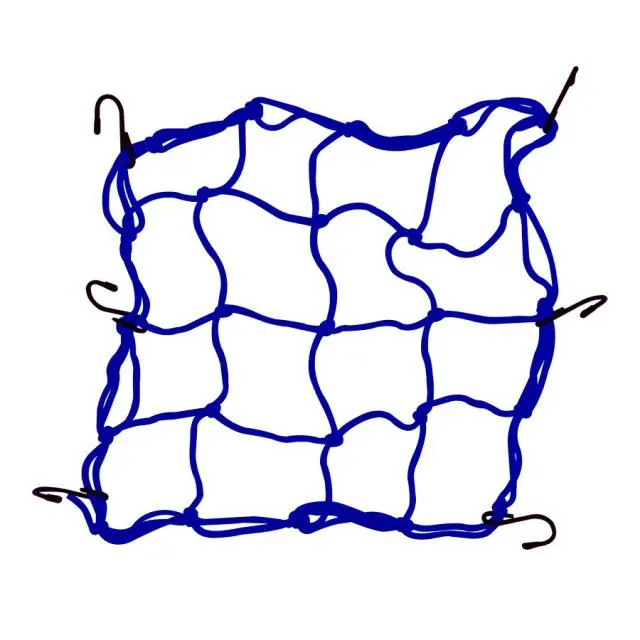 Motorcycle Scooter Fuel Tank Mesh Bag 6 Hooks Elastic Webbing Expandable Mesh Bag(Blue)