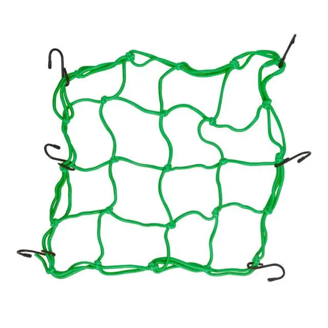 Motorcycle Scooter Fuel Tank Mesh Bag 6 Hooks Elastic Webbing Expandable Mesh Bag(Green)