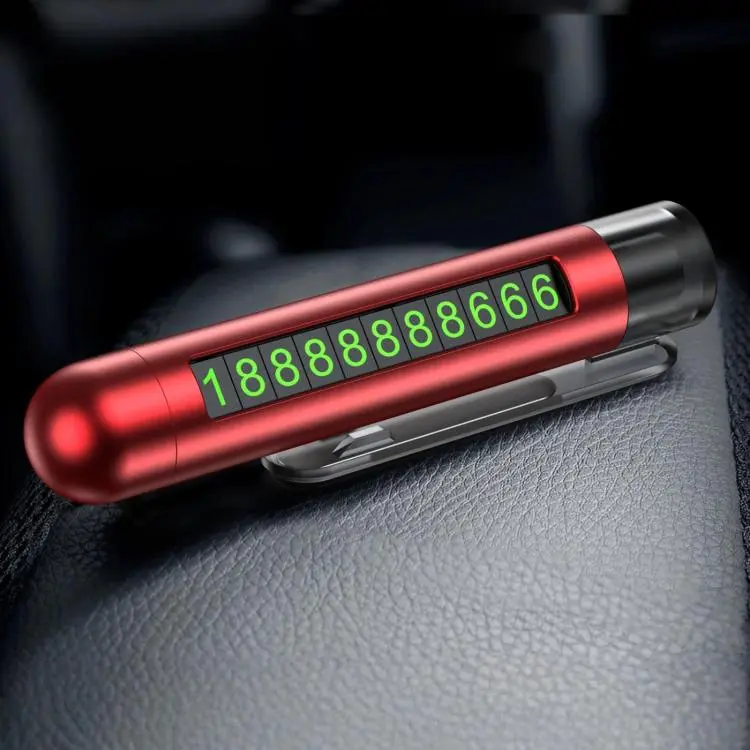 Multifunctional Car Safety Hammer and Parking Number Plate, Color