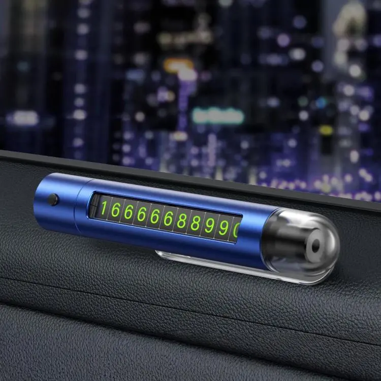 Multifunctional Car Safety Hammer and Parking Number Plate, Color