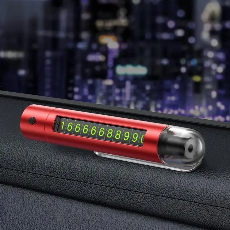 Multifunctional Car Safety Hammer and Parking Number Plate, Color