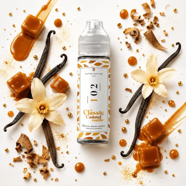 N°102 Le Classic Caramel Vanille 50ml - Maître Vapotier