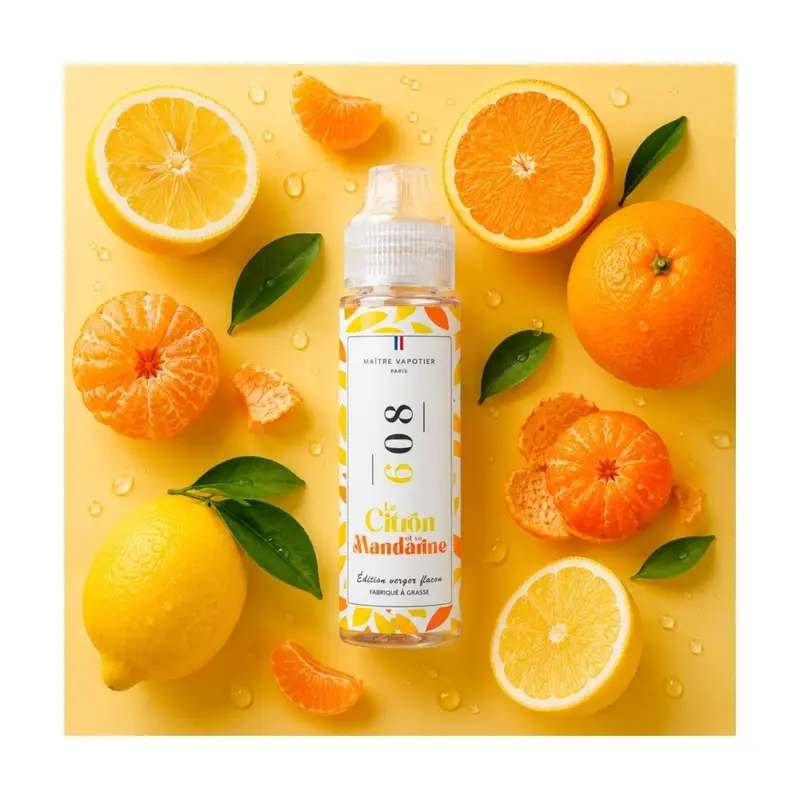 N°608 Le Citron et sa Mandarine 50ml - Maître Vapotier