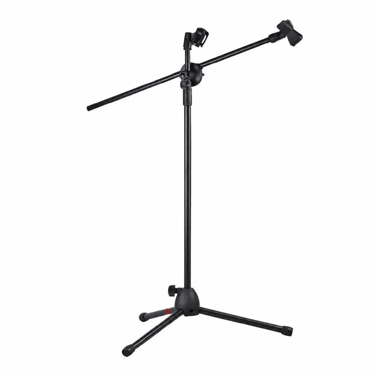 NB-107 Professional Dual Microphone Tripod Floor Stand(Black)