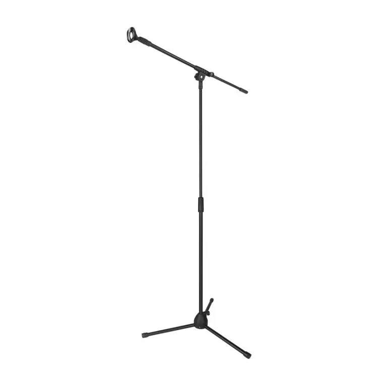 NB-650 Adjustable Single Microphone Vertical Floor Tripod Stand(Black)