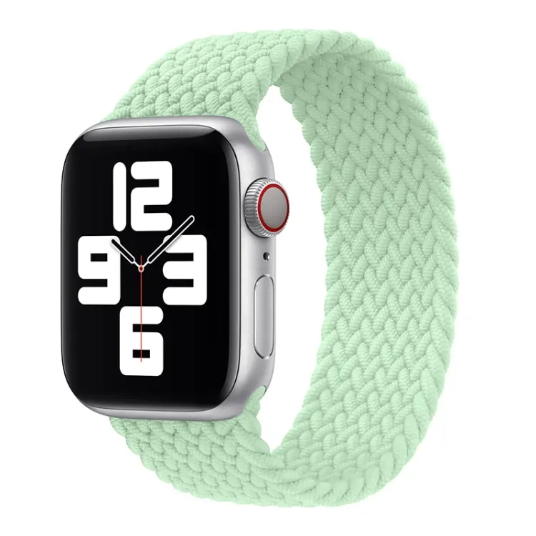Nylon Single-turn Braided Watch Band For Apple Watch Series 8&7 41mm / SE 2&6&SE&5&4 40mm / 3&2&1 38mm, Length