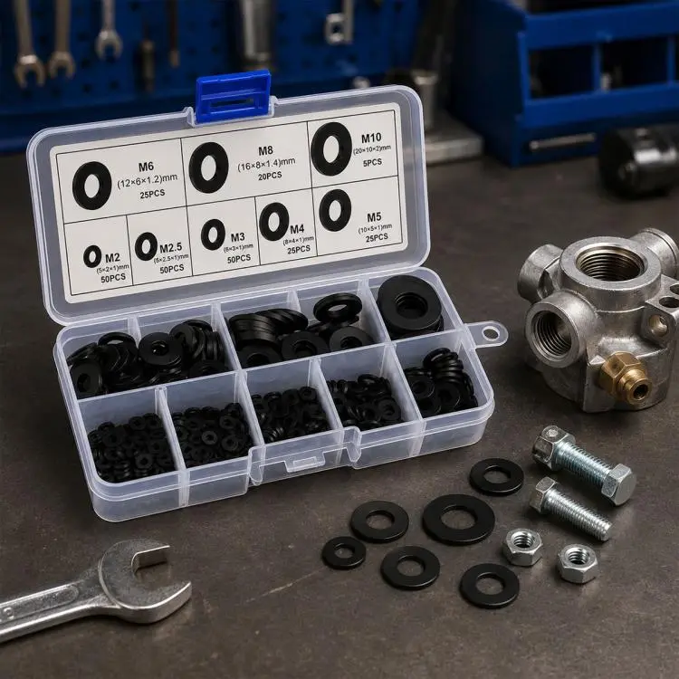 O-shaped Seal Fixing Ring Tool Kit 500 pcs /Set(Black)