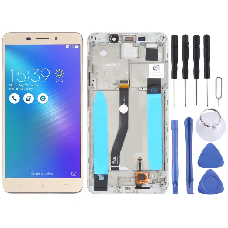 OEM LCD Screen for Asus ZenFone 3 Laser ZC551KL Z01BDC Digitizer Full Assembly with Frame(Gold)