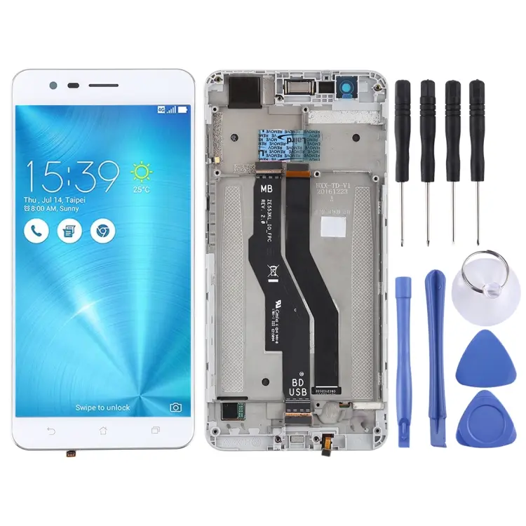 OEM LCD Screen for Asus Zenfone 3 Zoom ZE553KL Digitizer Full Assembly with Frame(White)