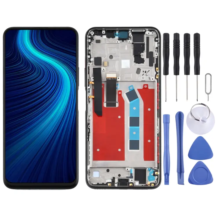 OEM LCD Screen for Huawei Honor X10 5G Digitizer Full Assembly with Frame(Black)