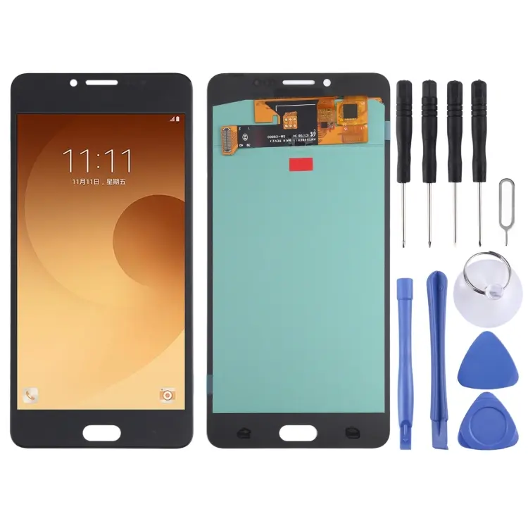 OLED Material LCD Screen and Digitizer Full Assembly for Samsung Galaxy C9 Pro SM-C9000/C900(Black)