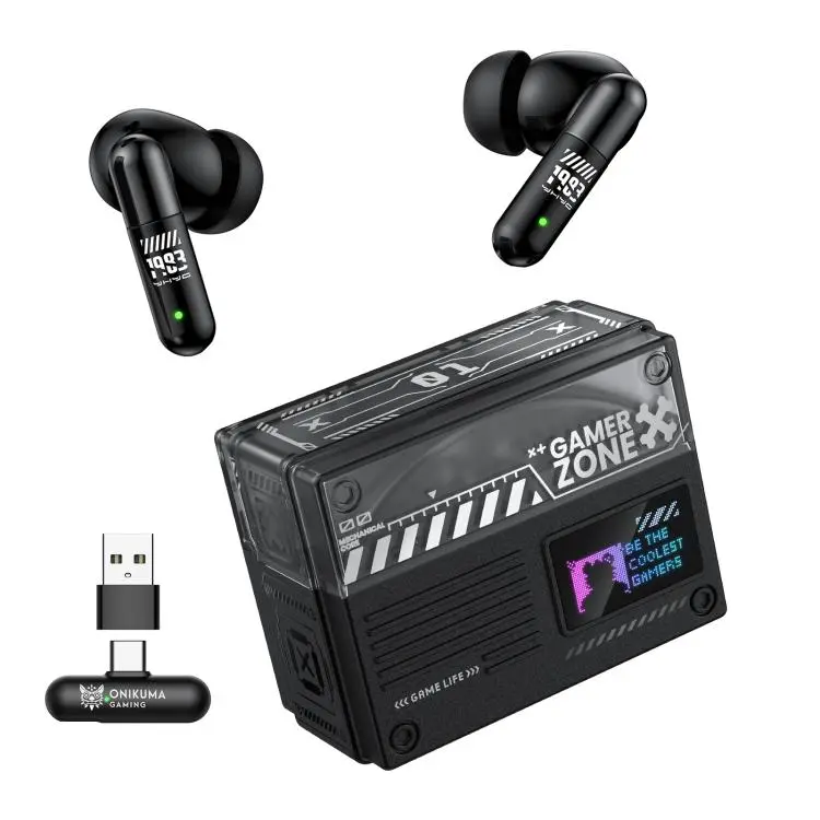 ONIKUMA TX602 Tri-mode Wireless Bluetooth ANC+ENC Noise Reduction Earphone(Black)