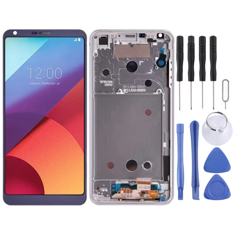 Original LCD Screen For LG G6 / H870 / H870DS / H872 / LS993 / VS998 / US997 Digitizer Full Assembly with Frame(Purple)