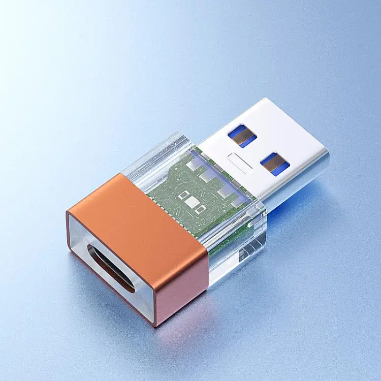 OTG3.0 Lighted Adapter High Speed Data Transfer For Computers Phones Mice Keyboards, Spec