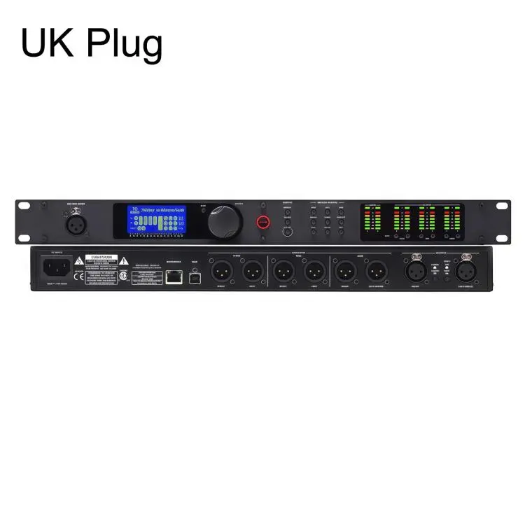 PA2 Digital Audio Processor Speaker Management System 2 Input 6 Output Crossover DSP UK Plug