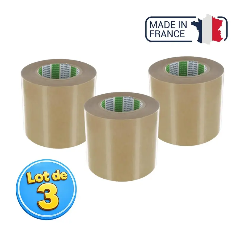 Pack 3 rouleaux - Adhésif double face 50 m - Spécial thermoformage - Nitto Denko